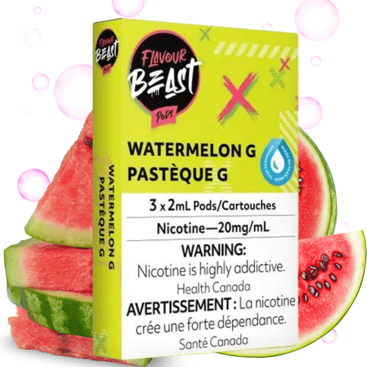 Flavour Beast Pods Watermelon G (S-Compatible) 20mg Okotoks Vape SuperStore Okotoks Alberta