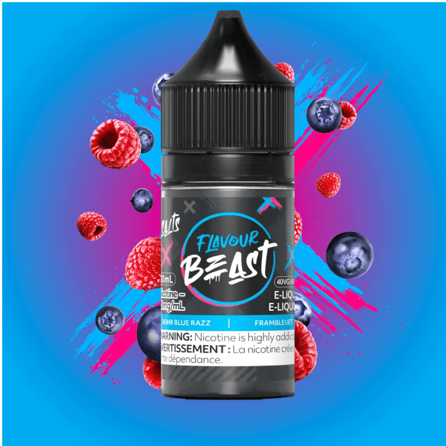 Flavour Beast Salt-Bomb Blue Razz 30ml / 20mg Okotoks Vape SuperStore Okotoks Alberta