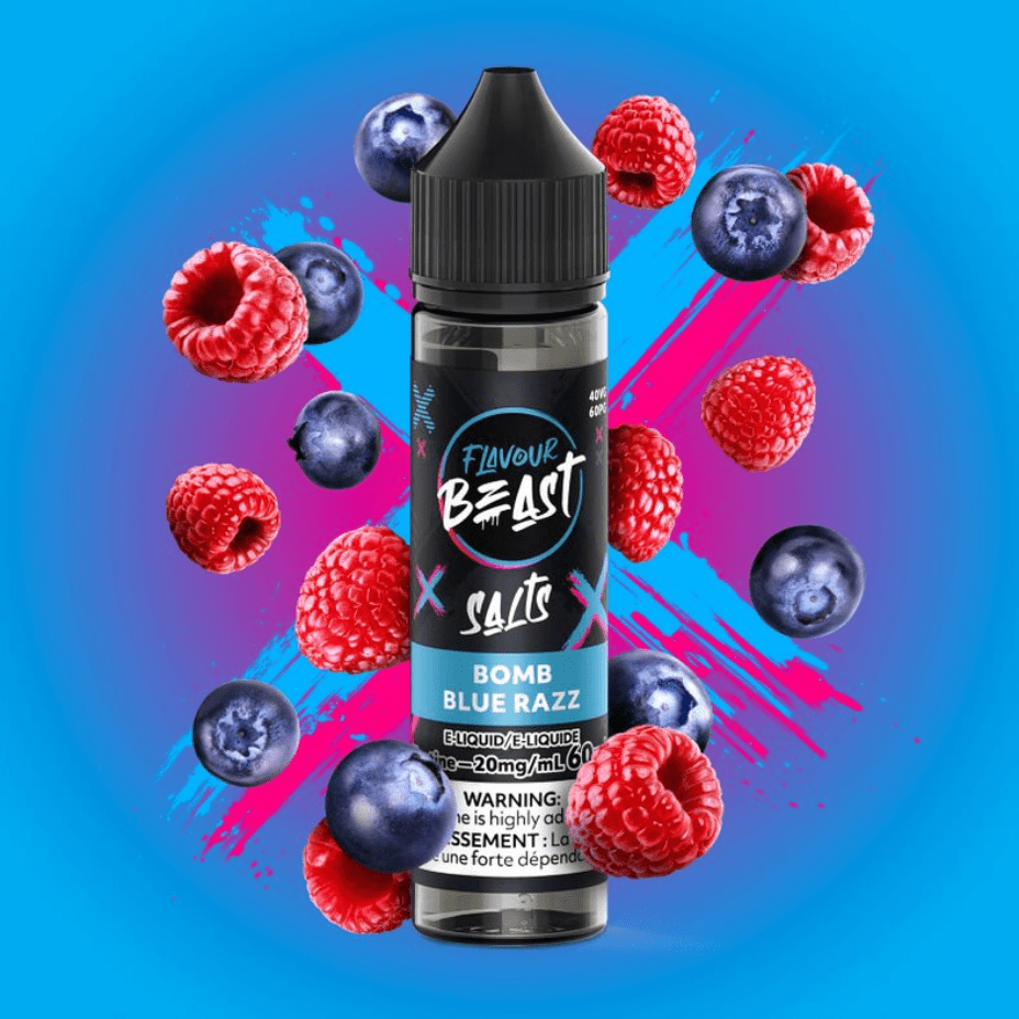 Flavour Beast Salt-Bomb Blue Razz-60ml 60ml / 20mg Okotoks Vape SuperStore Okotoks Alberta