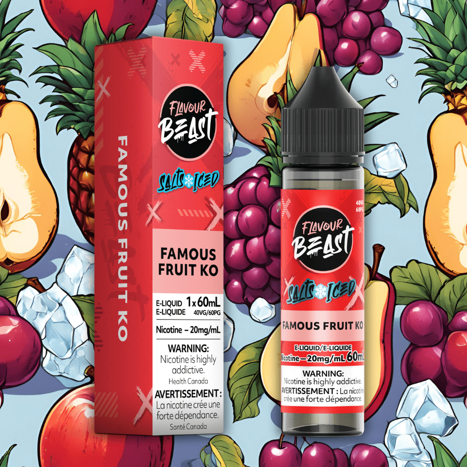 Flavour Beast Salt-Famous Fruit KO Iced-60ml 60mL / 20mg Okotoks Vape SuperStore Okotoks Alberta