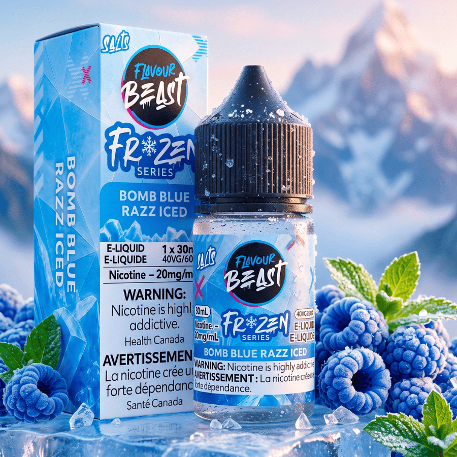 Flavour Beast Salt Frozen-Bomb Blue Razz Iced in Alberta - Okotoks Vape SuperStore