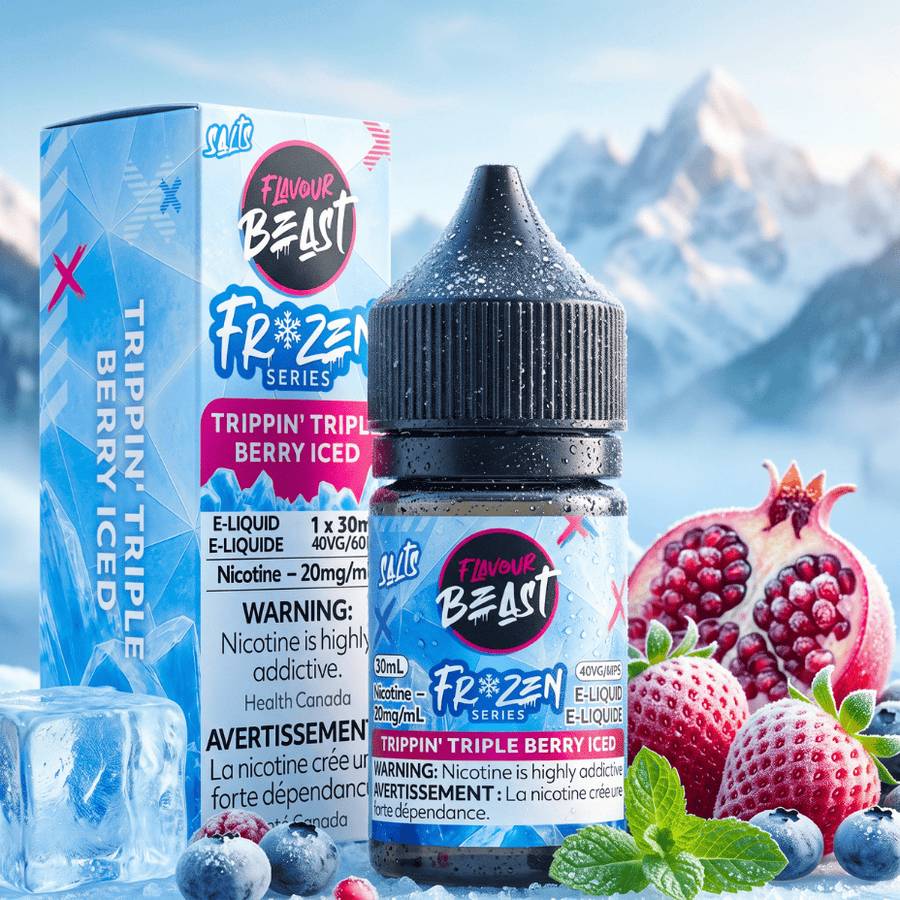 Flavour Beast Salt Frozen-Trippin' Triple Berry Iced Okotoks Vape SuperStore Okotoks Alberta