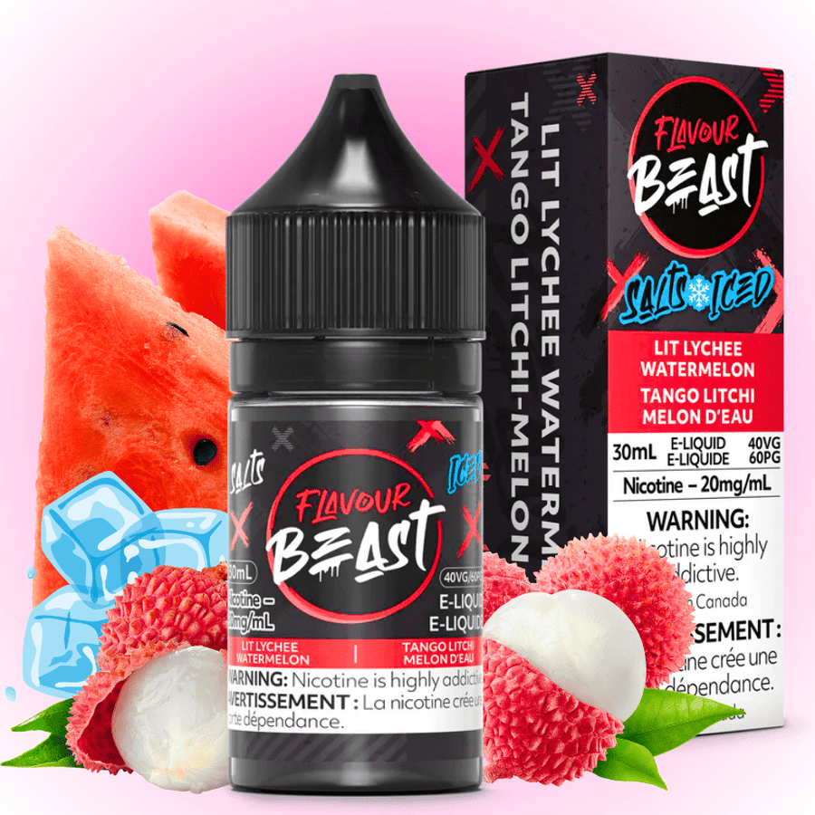 Flavour Beast Salt-Lit Lychee Watermelon Iced 30mL / 20mg Okotoks Vape SuperStore Okotoks Alberta