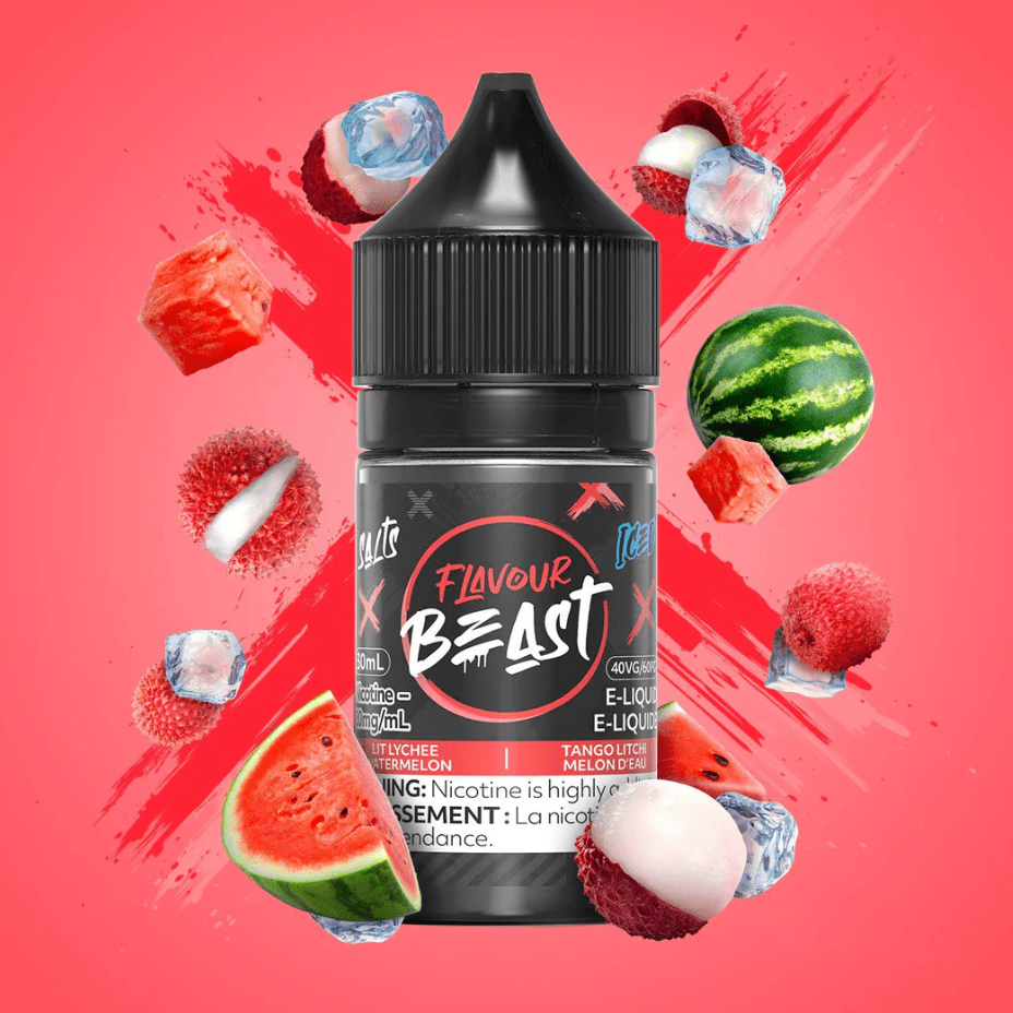 Flavour Beast Salt-Lit Lychee Watermelon Iced 30mL / 20mg Okotoks Vape SuperStore Okotoks Alberta