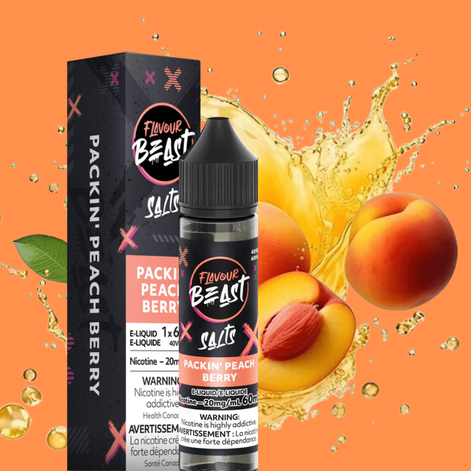 Flavour Beast Salt-Packin' Peach Berry-60ml 60ml / 20mg Okotoks Vape SuperStore Okotoks Alberta