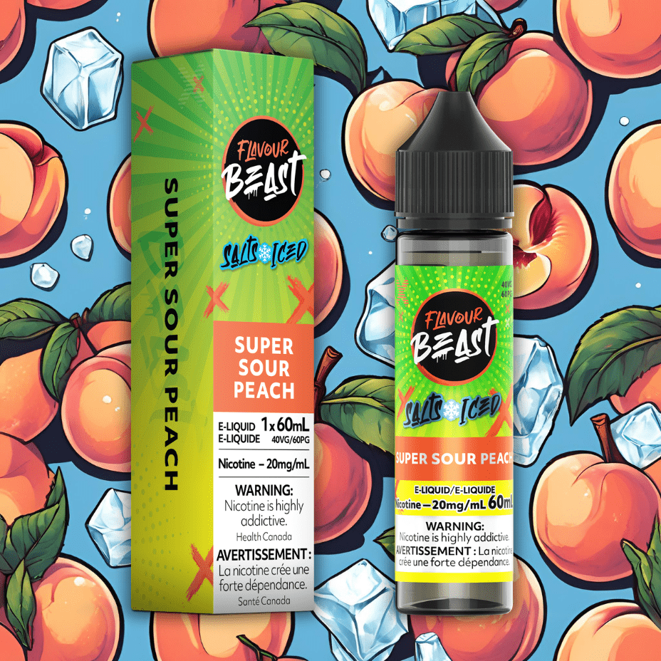 Flavour Beast Salt-Super Sour Peach-60ml 60mL / 20mg Okotoks Vape SuperStore Okotoks Alberta