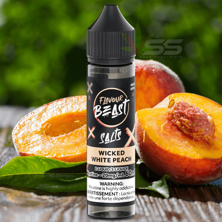 Flavour Beast Salt - Wicked White Peach 60ml Okotoks Vape SuperStore Okotoks Alberta
