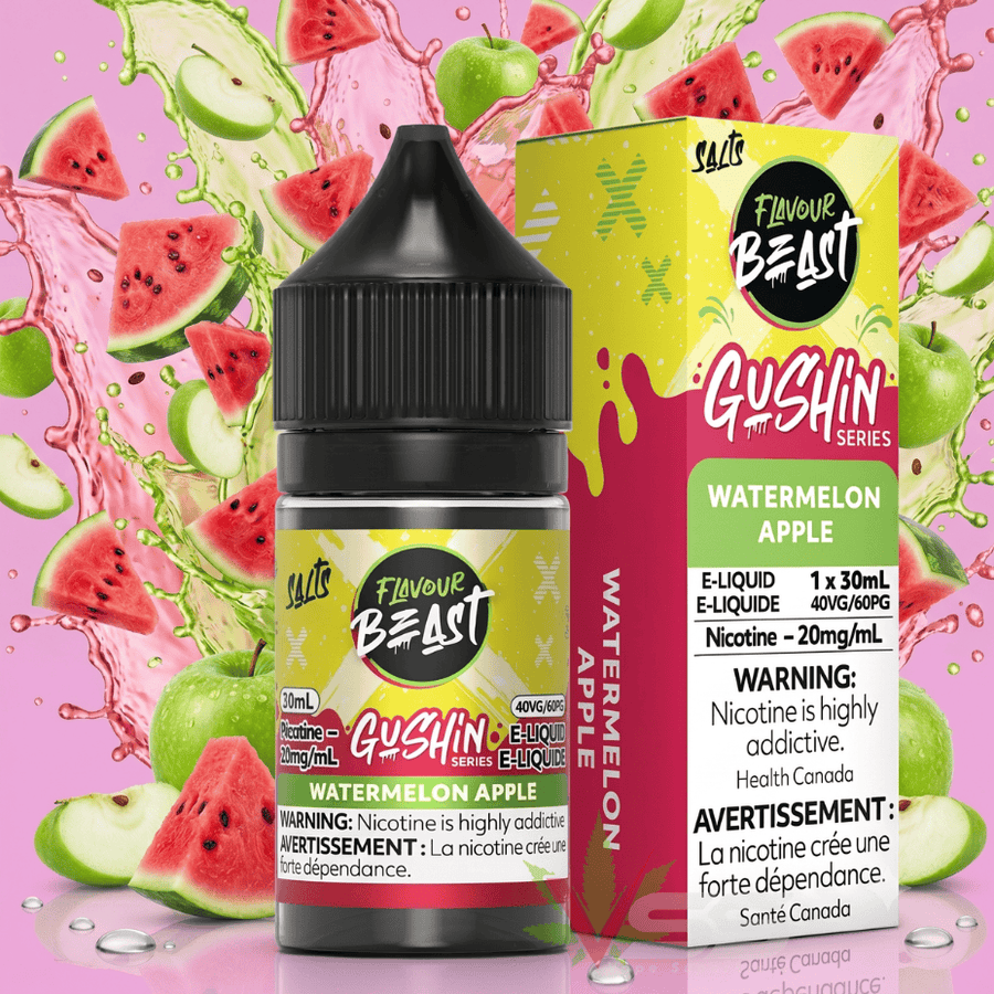 Flavour Beast Salts - Gushin' Watermelon Apple Okotoks Vape SuperStore Okotoks Alberta