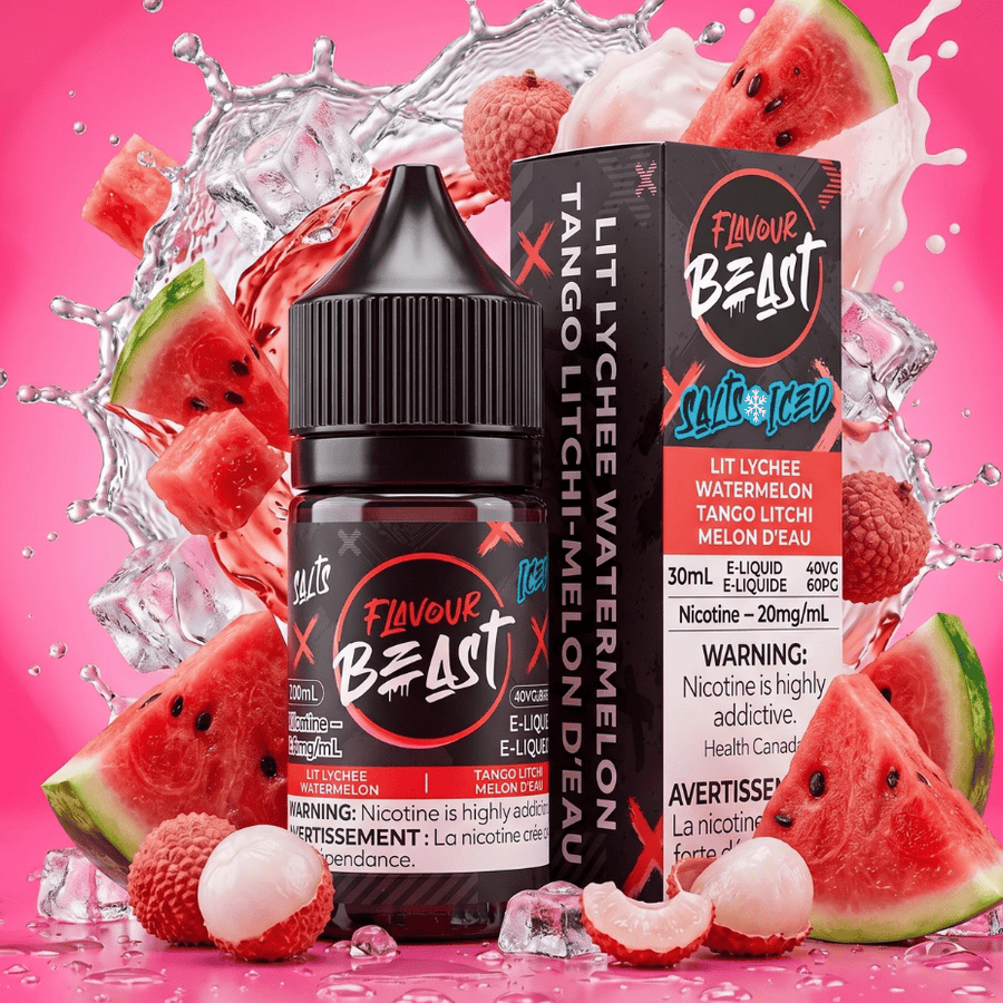 Flavour Beast Salts - Lit Lychee Watermelon Iced 30ml / 20mg Okotoks Vape SuperStore Okotoks Alberta