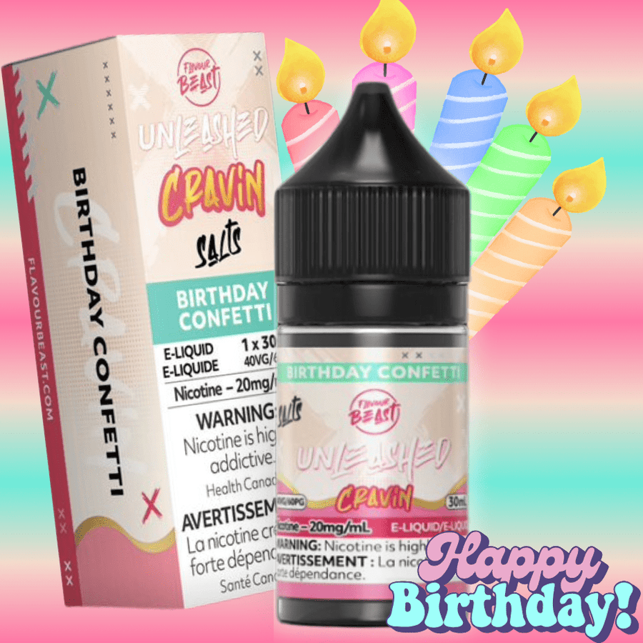 Flavour Beast Unleashed Cravin Salts-Birthday Confetti 30ml / 20mg Okotoks Vape SuperStore Okotoks Alberta