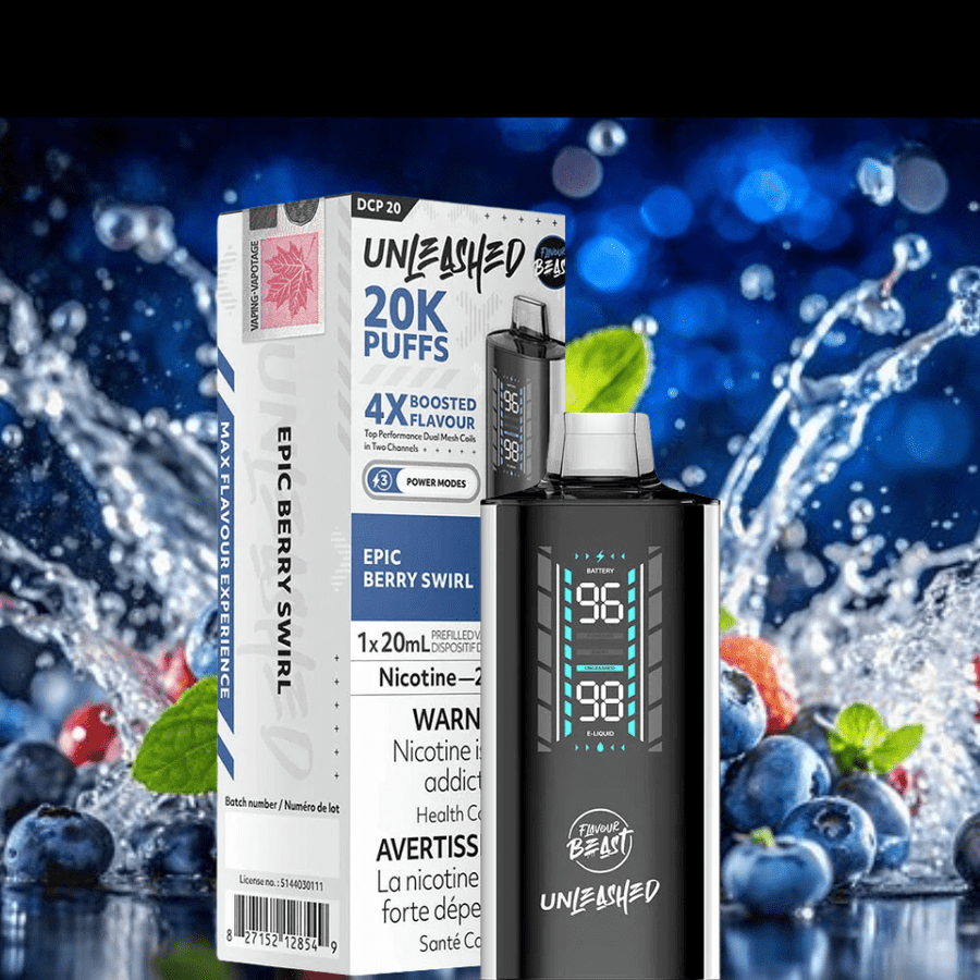 Flavour Beast Unleashed DCP 20K Disposable Vape - Epic Berry Swirl Okotoks Vape SuperStore Okotoks Alberta