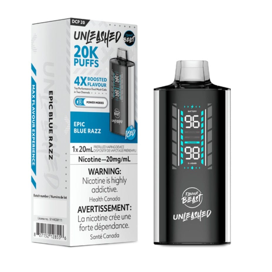 Flavour Beast Unleashed DCP 20K Disposable Vape - Epic Blue Razz Okotoks Vape SuperStore Okotoks Alberta