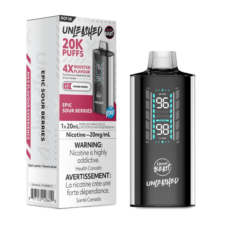 Flavour Beast Unleashed DCP 20K Disposable Vape - Epic Sour Berries Okotoks Vape SuperStore Okotoks Alberta