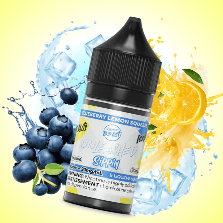 Flavour Beast Unleashed Sippin Salts-Blueberry Lemon Squeeze 30ml / 20mg Okotoks Vape SuperStore Okotoks Alberta