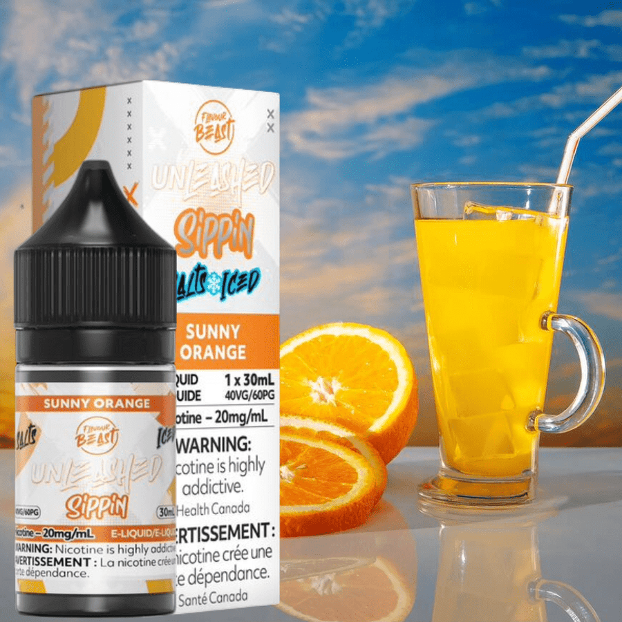 Flavour Beast Unleashed Sippin Salts-Sunny Orange 30ml / 20mg Okotoks Vape SuperStore Okotoks Alberta