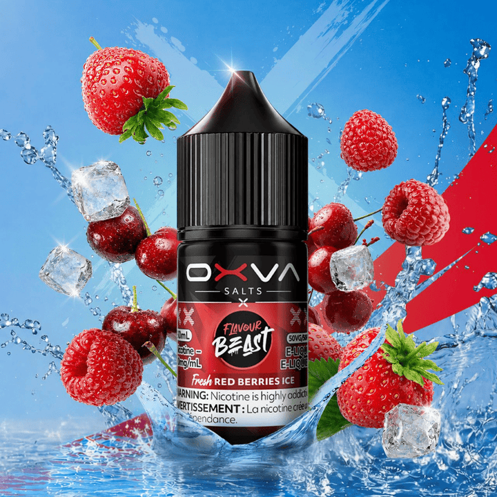 Flavour Beast x OXVA E-Liquid - Fresh Red Berries Ice Salt Okotoks Vape SuperStore Okotoks Alberta