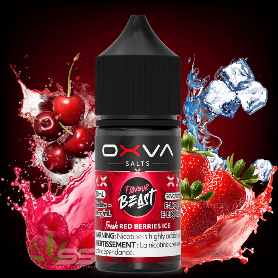 Flavour Beast x OXVA E-Liquid - Fresh Red Berries Ice Salt Okotoks Vape SuperStore Okotoks Alberta