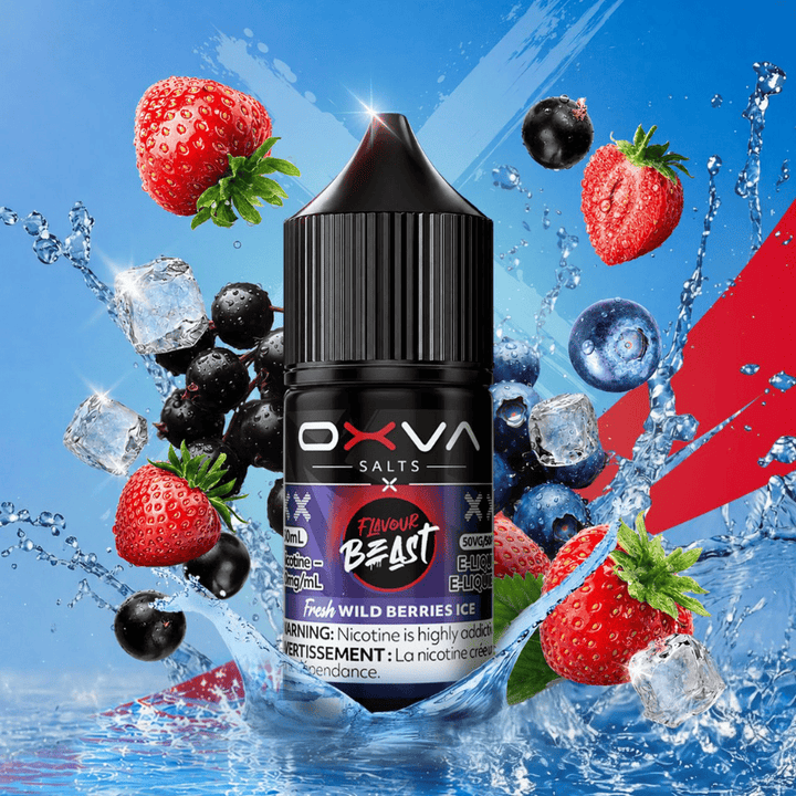 Flavour Beast x OXVA E-Liquid - Fresh Wild Berries Ice Salt Okotoks Vape SuperStore Okotoks Alberta