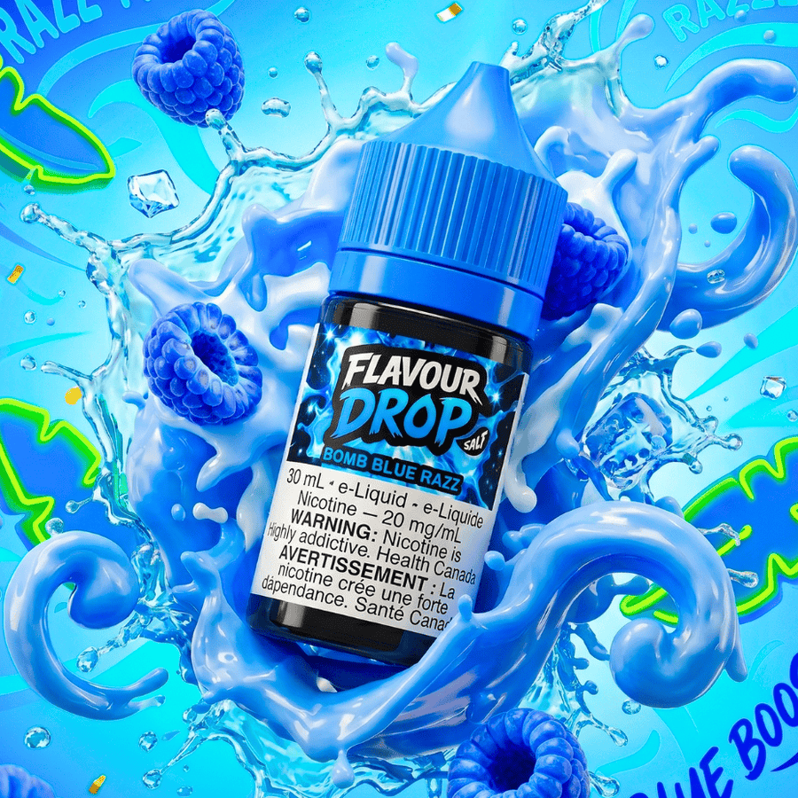 Flavour Drop Salts - Bomb Blue Razz 30mL / 20mg Okotoks Vape SuperStore Okotoks Alberta