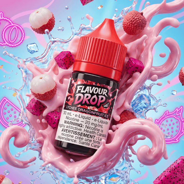 Flavour Drop Salts - Lychee Dragonfruit Ice 30mL / 20mg Okotoks Vape SuperStore Okotoks Alberta