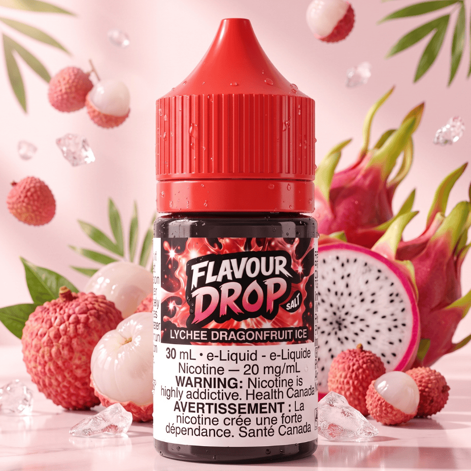 Flavour Drop Salts - Lychee Dragonfruit Ice 30mL / 20mg Okotoks Vape SuperStore Okotoks Alberta