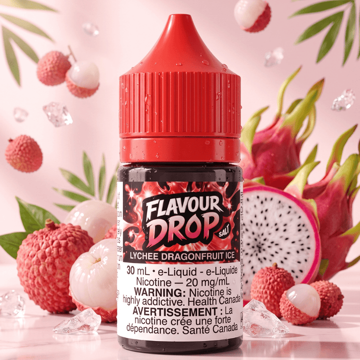 Flavour Drop Salts - Lychee Dragonfruit Ice 30mL / 20mg Okotoks Vape SuperStore Okotoks Alberta