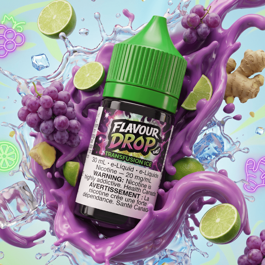 Flavour Drop Salts - Transfusion Ice 30mL / 20mg Okotoks Vape SuperStore Okotoks Alberta