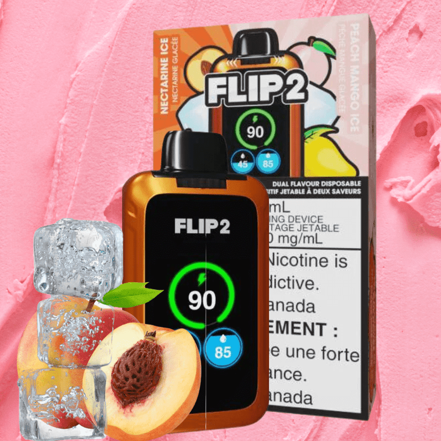 Flip Bar 2 Disposable Vape- Nectarine Ice & Peach Mango Ice 11000 Puffs Okotoks Vape SuperStore Okotoks Alberta