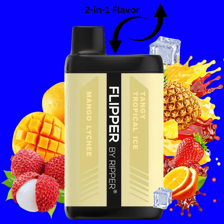 Flipper 11000 Disposable Vape-Tangy Tropical Ice + Mango Lychee 11000 Puffs / 20mg Okotoks Vape SuperStore Okotoks Alberta