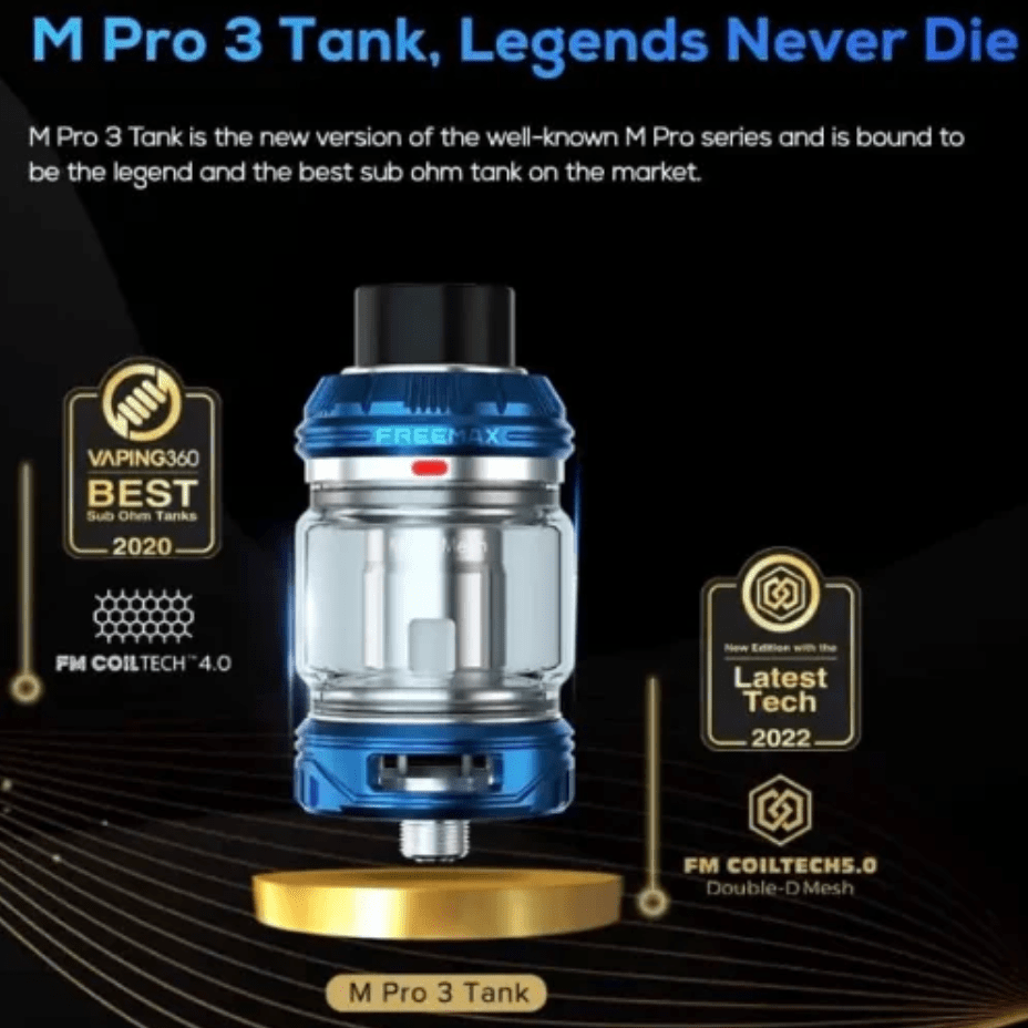 Freemax M Pro 3 Sub-Ohm Tank-5ml Blue Okotoks Vape SuperStore Okotoks Alberta