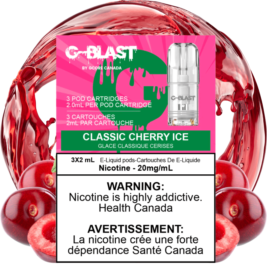 GCore G-Blast Pods Classic Cherry Ice (STLTH Compatible) 20mg Okotoks Vape SuperStore Okotoks Alberta