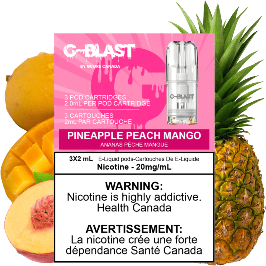 GCore G-Blast Pods Pineapple Peach Mango (STLTH Compatible) 20mg Okotoks Vape SuperStore Okotoks Alberta