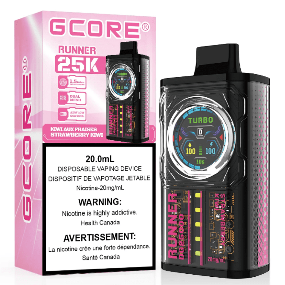 GCORE Runner 25K Disposable Vape - Strawberry Kiwi 20mg / 25000 Puffs Okotoks Vape SuperStore Okotoks Alberta