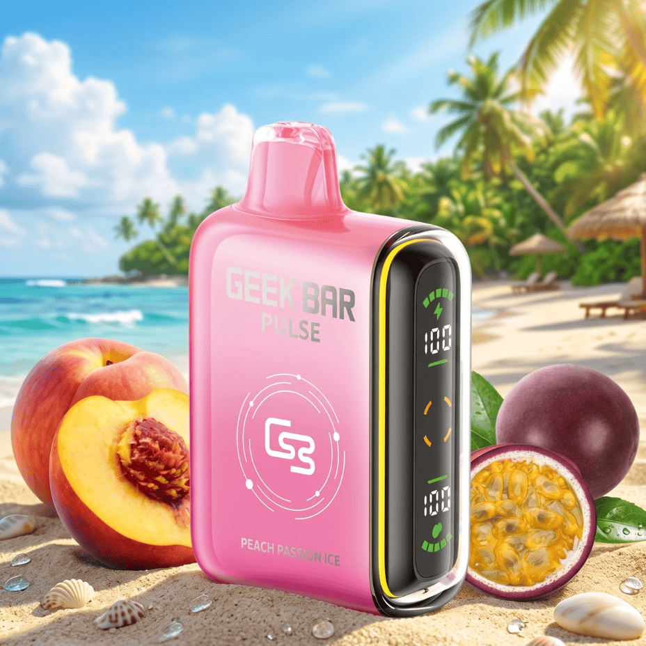 Geek Bar Pulse 9000 Disposable Vape - Peach Passion Ice 9000 Puffs / 20mg Okotoks Vape SuperStore Okotoks Alberta