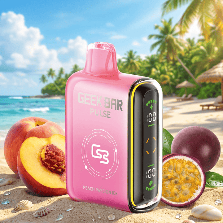 Geek Bar Pulse 9000 Disposable Vape - Peach Passion Ice 9000 Puffs / 20mg Okotoks Vape SuperStore Okotoks Alberta