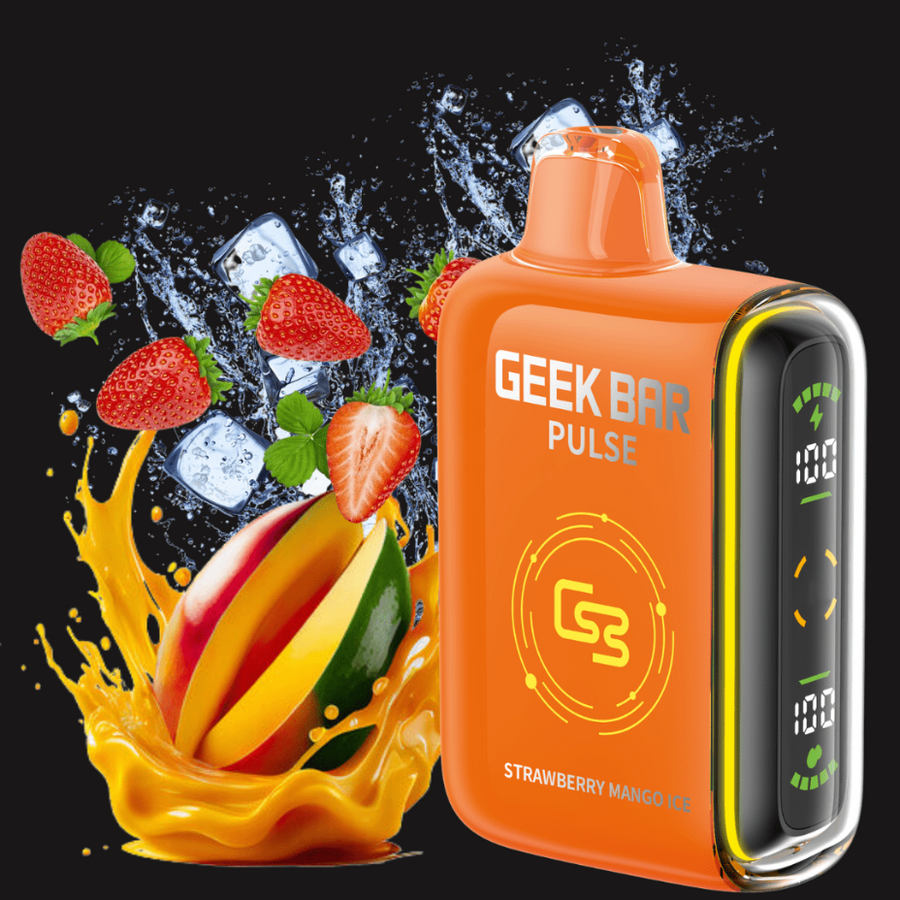 Geek Bar Pulse 9000 Disposable Vape-Strawberry Mango Ice 20mg / 9000 Puffs Okotoks Vape SuperStore Okotoks Alberta