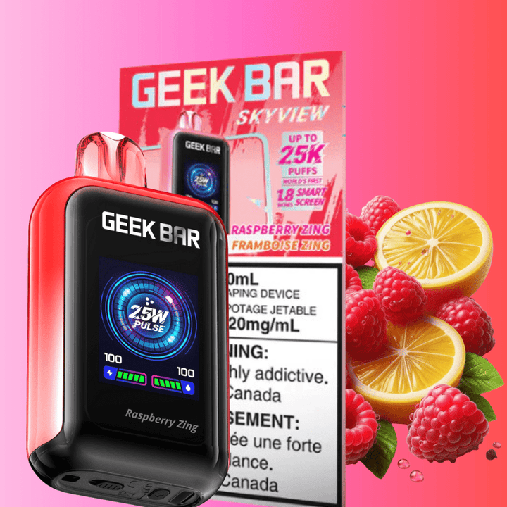 Geek Bar Skyview 25K Disposable Vape -Raspberry Zing 25000 Puffs / 20mg Okotoks Vape SuperStore Okotoks Alberta