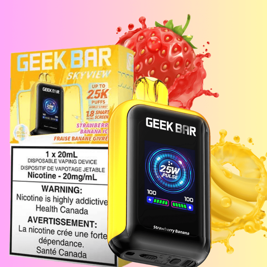 Geek Bar Skyview 25K Disposable Vape - Strawberry Banana 25000 Puffs / 20mg Okotoks Vape SuperStore Okotoks Alberta