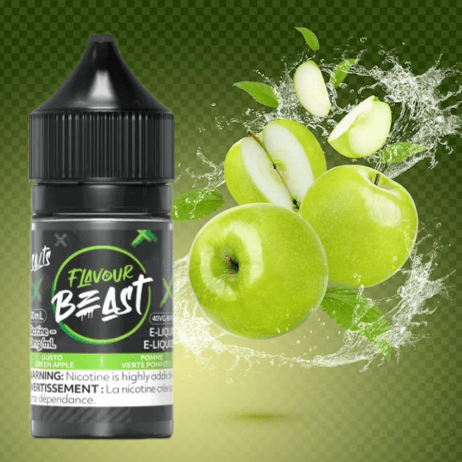 Gusto Green Apple Salts by Flavour Beast E-Liquid 30ml / 20mg Okotoks Vape SuperStore Okotoks Alberta