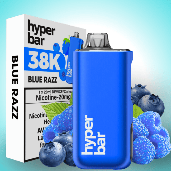 Hyper Bar BE38000 Disposable Vape-Blue Razz 38000 Puffs / 20mg Okotoks Vape SuperStore Okotoks Alberta