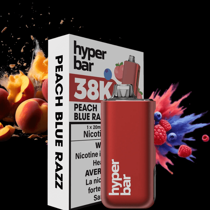 Hyper Bar BE38000 Disposable Vape-Peach Blue Razz 38000 Puffs / 20mg Okotoks Vape SuperStore Okotoks Alberta