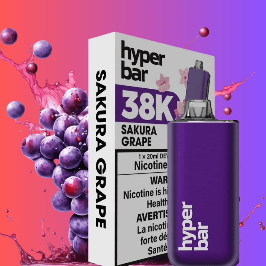 Hyper Bar BE38000 Disposable Vape-Sakura Grape 38000 Puffs / 20mg Okotoks Vape SuperStore Okotoks Alberta