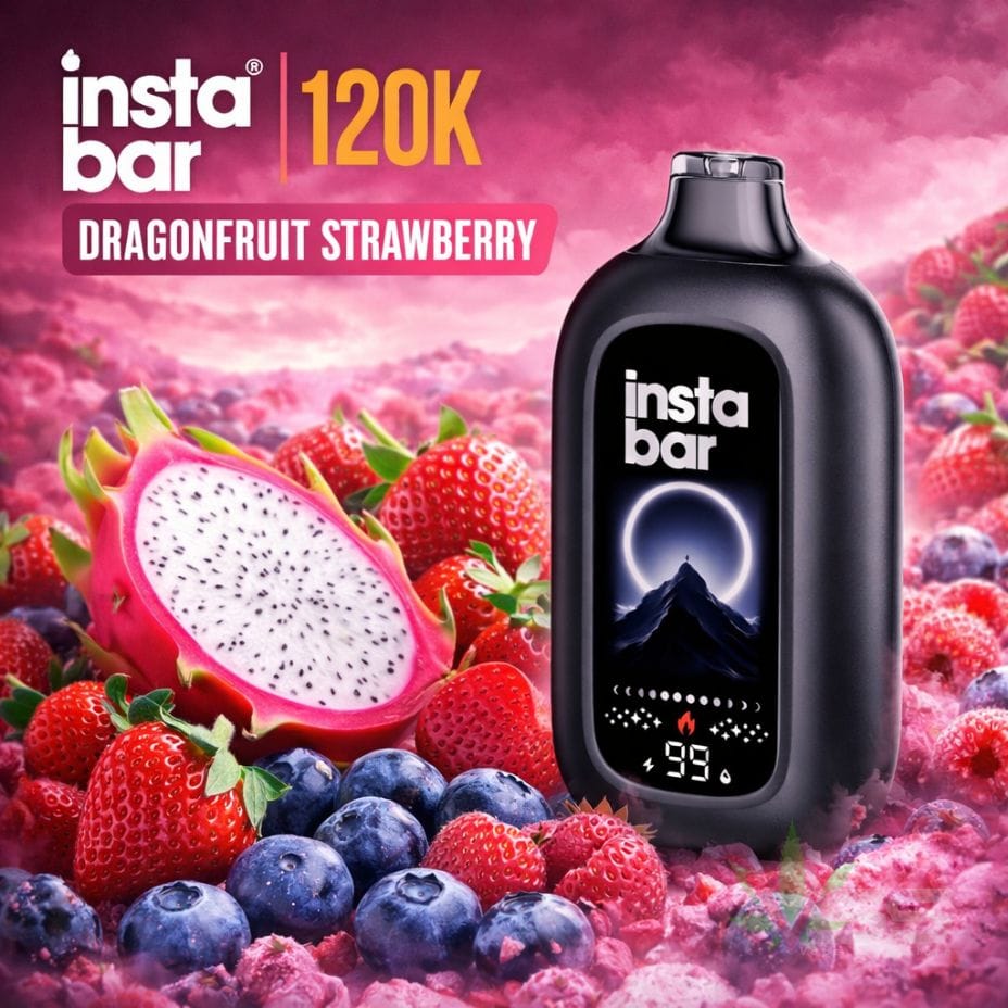 Insta Bar 120K Disposable Vape - Dragonfruit Strawberry 120000 / 20mg Okotoks Vape SuperStore Okotoks Alberta