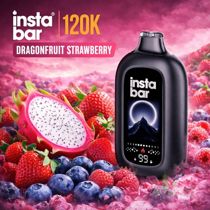 Insta Bar 120K Disposable Vape - Dragonfruit Strawberry 120000 / 20mg Okotoks Vape SuperStore Okotoks Alberta