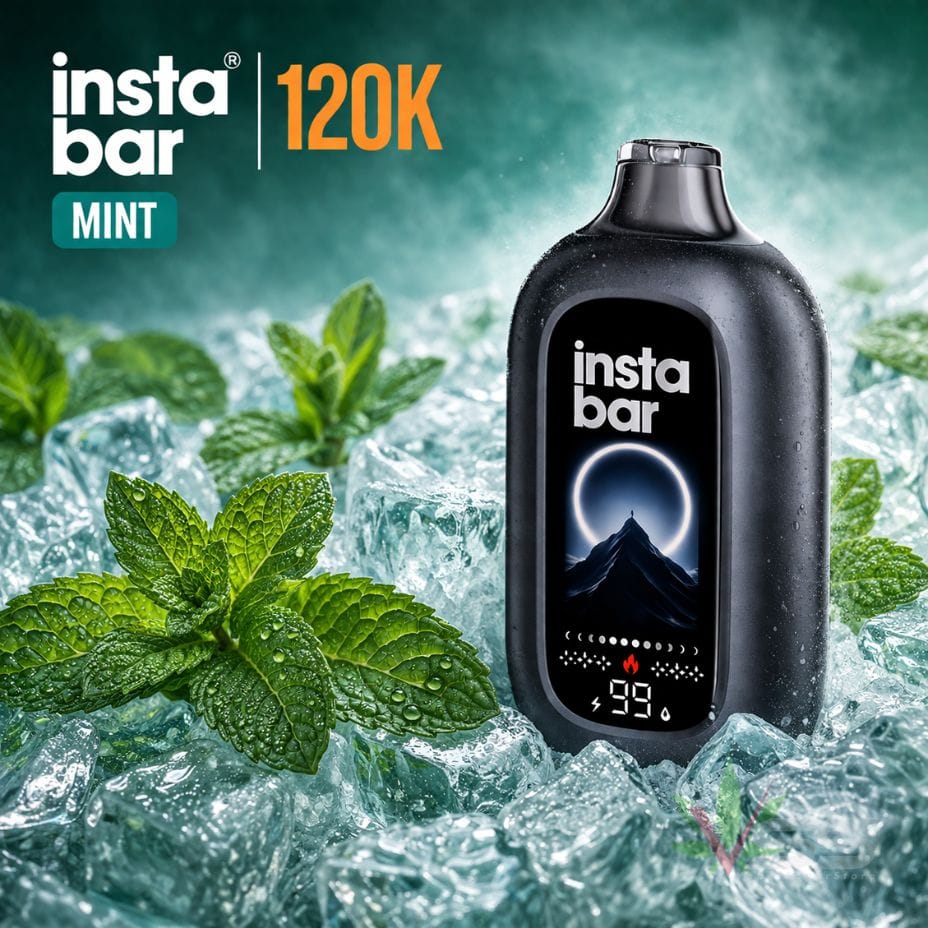 Insta Bar 120K Disposable Vape - Mint 120000 / 20mg Okotoks Vape SuperStore Okotoks Alberta