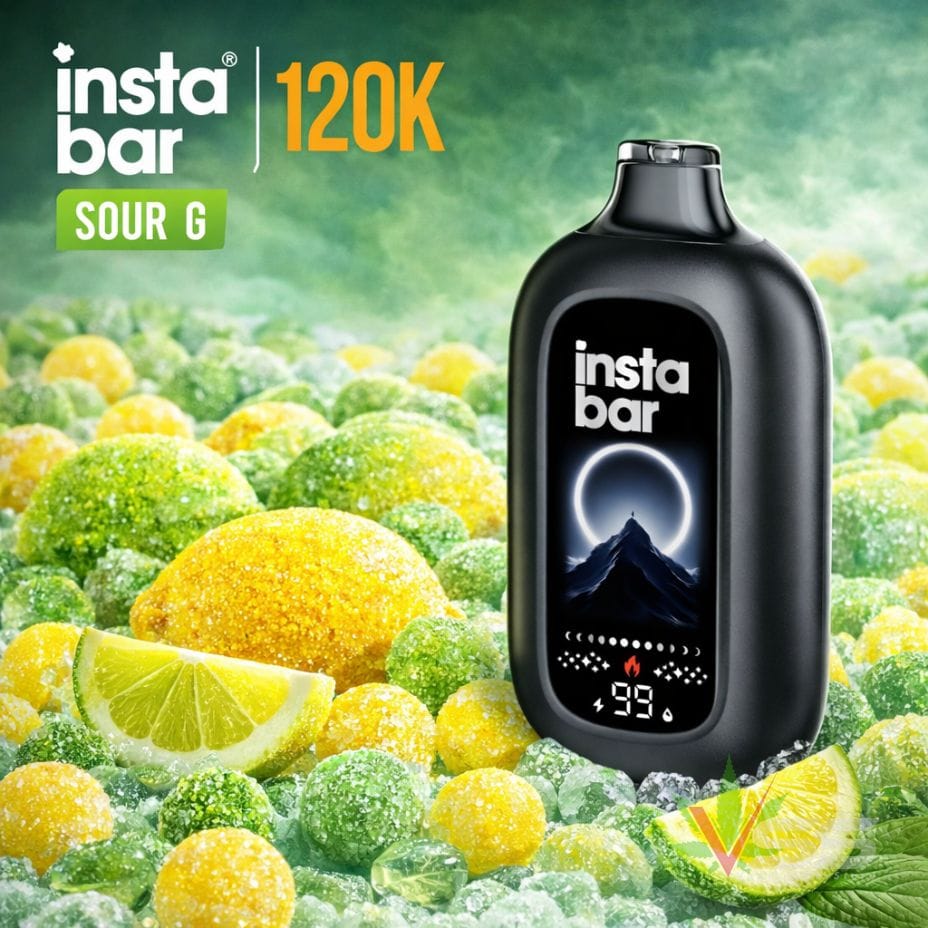 Insta Bar 120K Disposable Vape - Sour G 120000 / 20mg Okotoks Vape SuperStore Okotoks Alberta