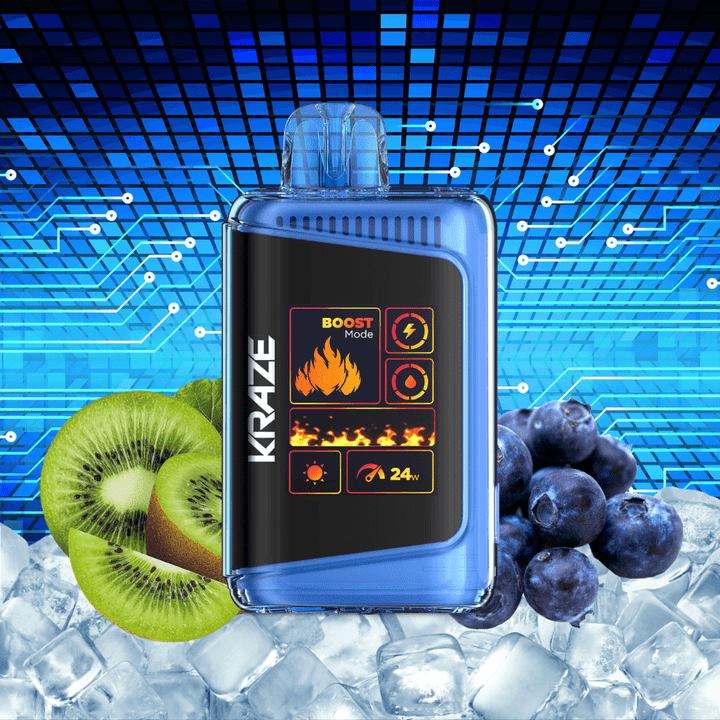 Kraze HD Mega 20k Disposable Vape - Blueberry Kiwi Ice 20000 Puffs / 20mg Okotoks Vape SuperStore Okotoks Alberta