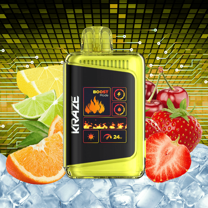 Kraze HD Mega 20k Disposable Vape - Fruit Flash Ice 20000 Puffs / 20mg Okotoks Vape SuperStore Okotoks Alberta