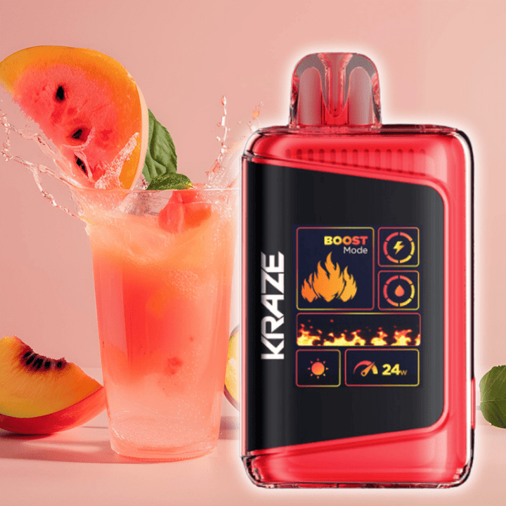 Kraze HD Mega 20k Disposable Vape - Sour Watermelon Peach 20000 Puffs / 20mg Okotoks Vape SuperStore Okotoks Alberta