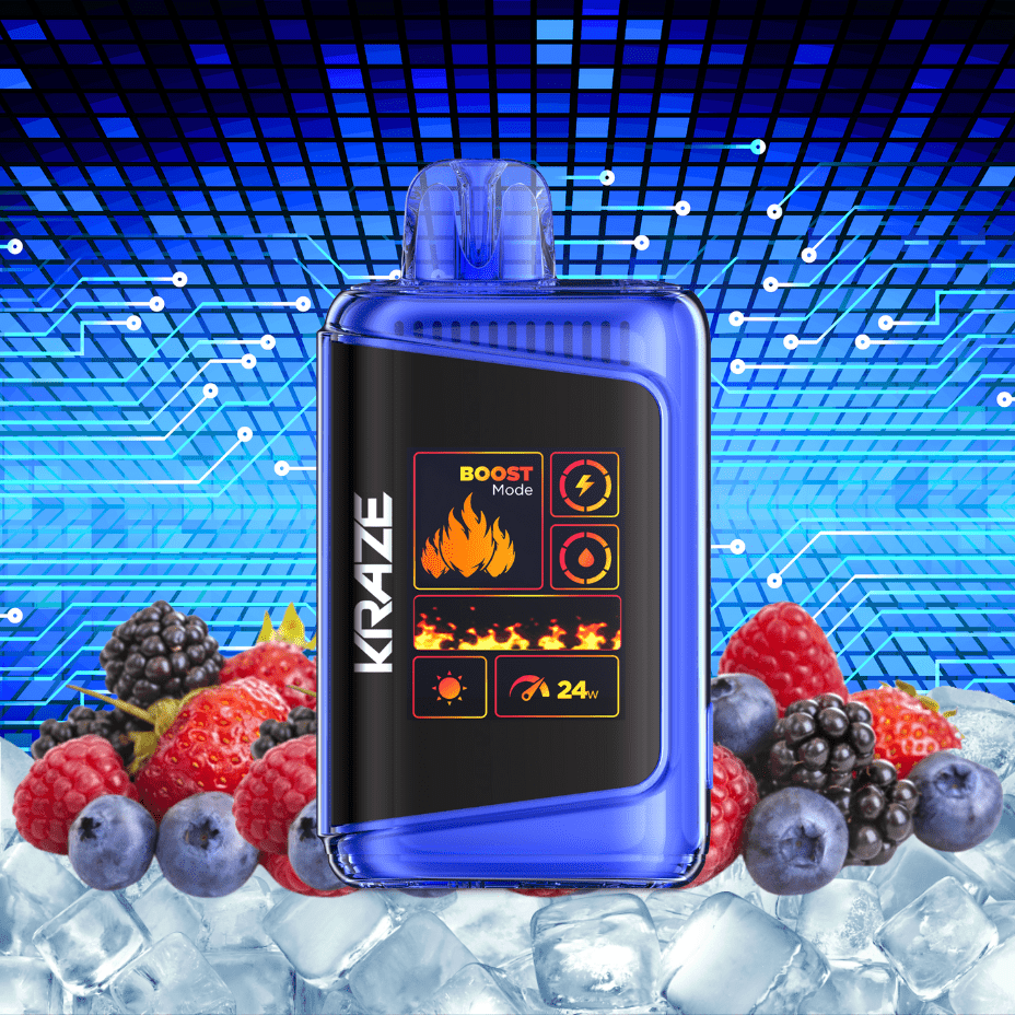 Kraze HD Mega 20k Disposable Vape - Triple Berry Ice 20000 Puffs / 20mg Okotoks Vape SuperStore Okotoks Alberta